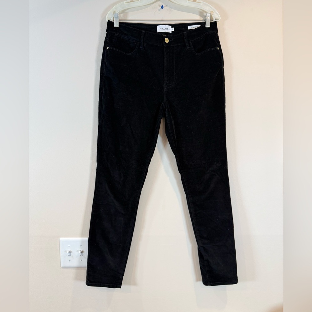 🔥Frame Black Velvet Women’s Trousers Size 30 NWOT 🔥